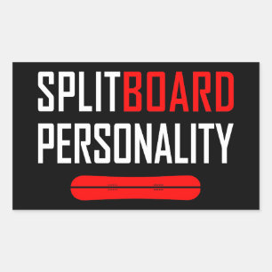 Splitboard-Persönlichkeit Rechteckiger Aufkleber
