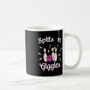 Splits in Giggles Funny Bowling Team Bowler Sports Kaffeetasse