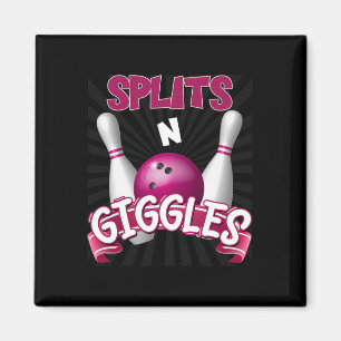 Splits in Giggles Funny Bowling Team Bowler Sports Magnet