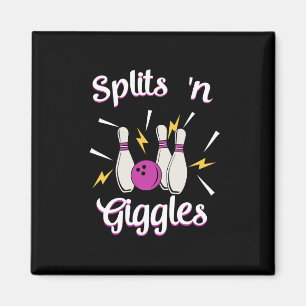 Splits in Giggles Funny Bowling Team Bowler Sports Magnet