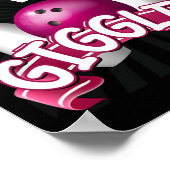 Splits in Giggles Funny Bowling Team Bowler Sports Poster (Ecke)