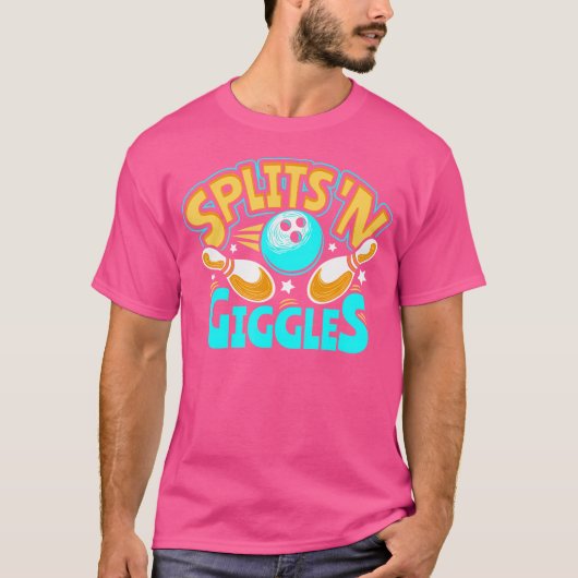 Splits 'N Giggles Bowling Player Bowler Funny T-Shirt (Vorderseite)