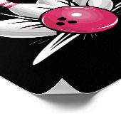 Splits N Giggles Funny Bowling Bowler Bowling Ball Poster (Ecke)