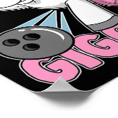 Splits N' Giggles Unicorn Bowling Bowler Poster (Ecke)
