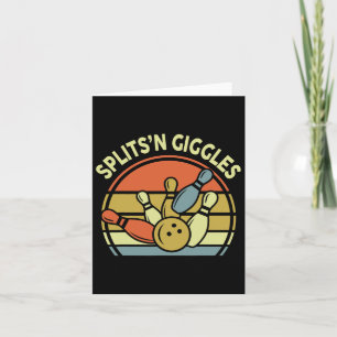 Splits'n Giggles Bowling-Shirt Vintag Funny Vater Karte