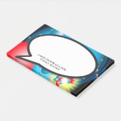 Splitten der Atom-Sprechblase-Wissenschaft Post-it Klebezettel (angewinkelt)