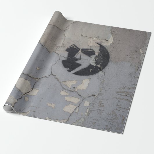 Splitter aus schwarzem und weißem Stein Geschenkpapier (Ungerollt)