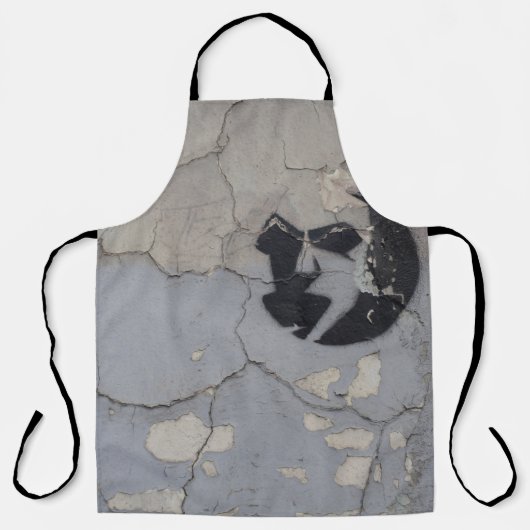 Splitter aus schwarzem und weißem Stein Schürze (Vorderseite)