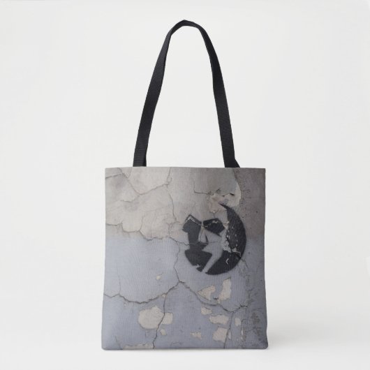 Splitter aus schwarzem und weißem Stein Tasche (Vorderseite)