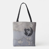 Splitter aus schwarzem und weißem Stein Tasche (Rückseite)
