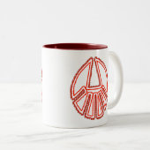 Splitter-Faust Zweifarbige Tasse (VorderseiteRechts)