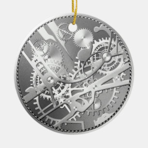Splitter steampunk Uhrgänge Keramikornament