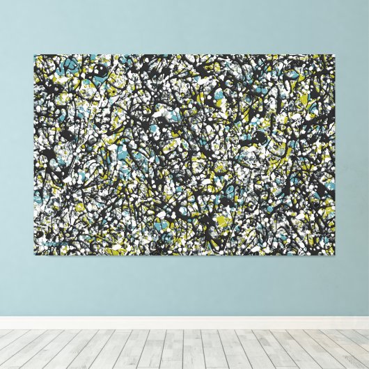 SPLT_001, Action-Spritzer-Malerei Leinwanddruck (Insitu (Holzboden))