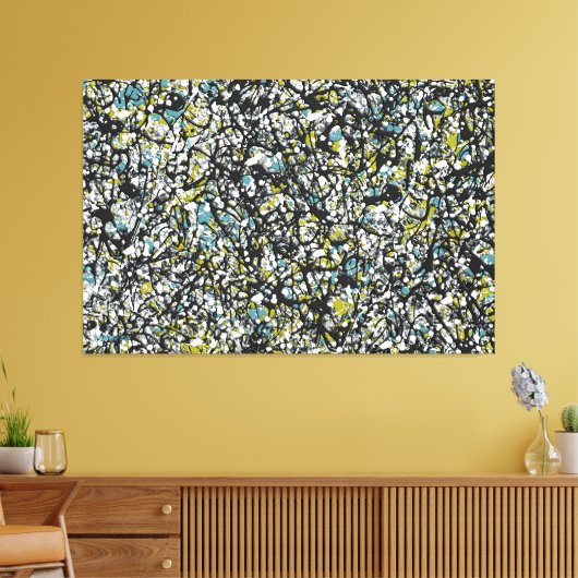 SPLT_001, Action-Spritzer-Malerei Leinwanddruck (Insitu (Wohnzimmer))