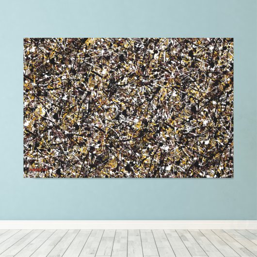 SPLT_002, Action-Spritzer-Malerei Leinwanddruck (Insitu (Holzboden))