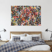 SPLT_24_004, Action Spritzer Painting Leinwanddruck (Insitu (Schlafzimmer))