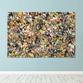 SPLT_24_006, Action-Spritzer-Malerei Leinwanddruck (Insitu (Holzboden))