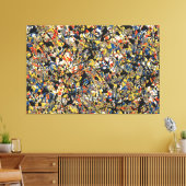 SPLT_24_006, Action-Spritzer-Malerei Leinwanddruck (Insitu (Wohnzimmer))