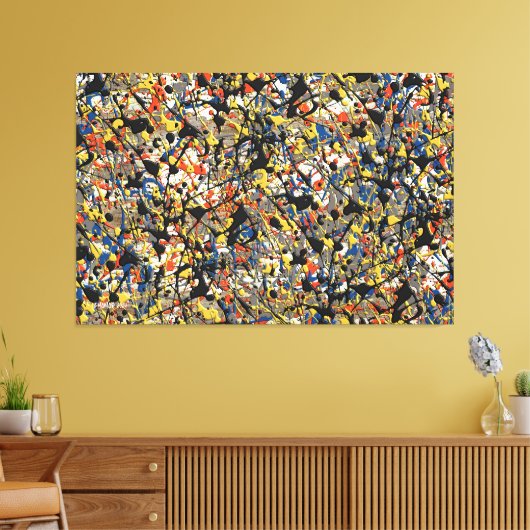 SPLT_24_006, Action-Spritzer-Malerei Leinwanddruck (Insitu (Wohnzimmer))