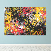 SPLT_24_007, Action Spritzer Painting Leinwanddruck (Insitu (Holzboden))