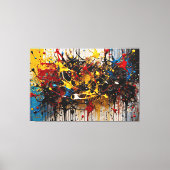 SPLT_25_0003, Action Painting Canvas Print Leinwanddruck (Vorderseite)