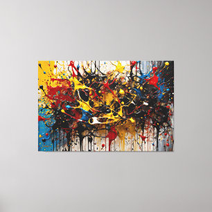 SPLT_25_0003, Action Painting Canvas Print Leinwanddruck