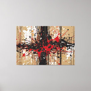 SPLT_25_0007, Action Painting Canvas Print Leinwanddruck