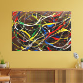 SPLT_25_0008, Action Painting Canvas Print Leinwanddruck (Insitu (Wohnzimmer))