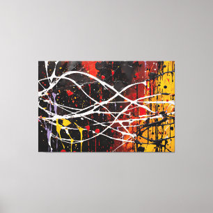 SPLT_25_0011, Action Painting Canvas Print Leinwanddruck