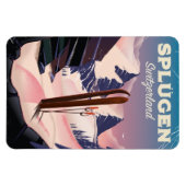 Splügen Schweiz Skiposter Magnet (Horizontal)