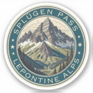Splugenpass Berg Lepontinische Alpen Italien Aufkleber