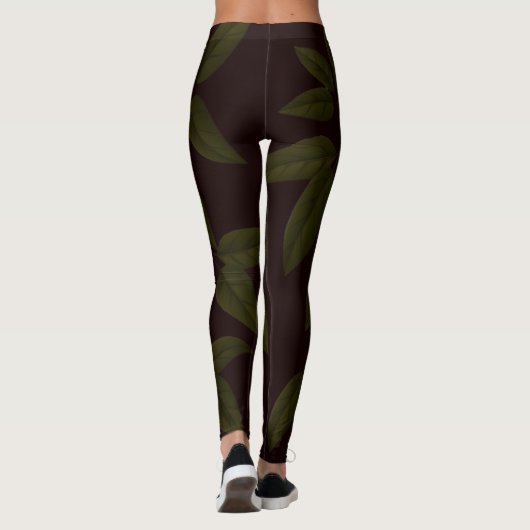 SPNP_Green_Leaves_Leggings Leggings (Rückseite)