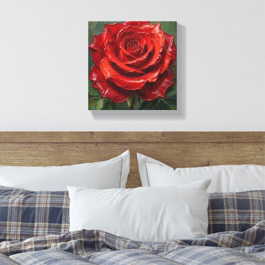 SPNP_Rose_Premium eingewickelte Leinwand (Insitu (Schlafzimmer))