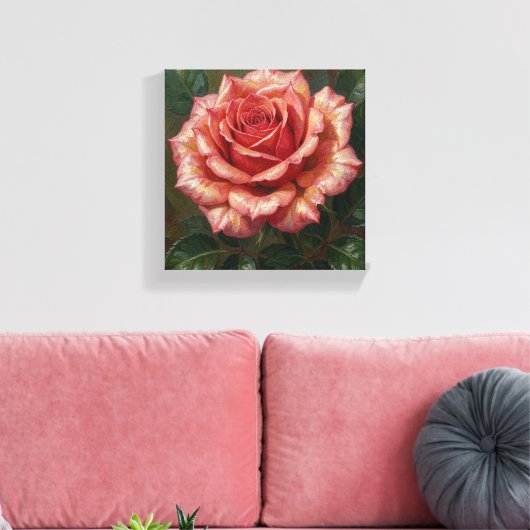 SPNP_Rose_Premium eingewickelte Leinwand (Insitu (Wohnzimmer))