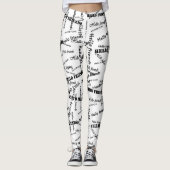 SPNP_ Text bedruckte Leggings (Vorderseite)