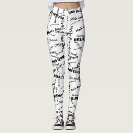 SPNP_ Text bedruckte Leggings