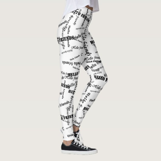 SPNP_ Text bedruckte Leggings (Rechts)