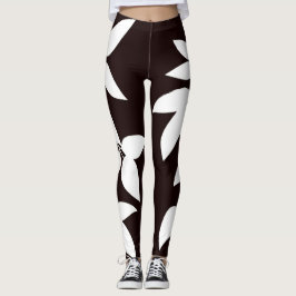 SPNP_Weiße Leggings mit Blättern