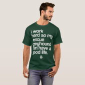 Spock Rescue Greyhound Eigentümer Funny Dog Lover T-Shirt (Vorne ganz)