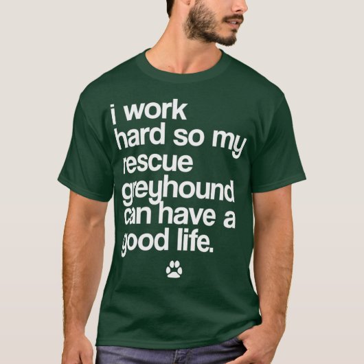 Spock Rescue Greyhound Eigentümer Funny Dog Lover T-Shirt (Vorderseite)