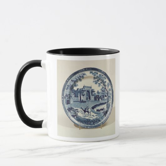 Spode blaue und weiße Platte, c.1815 Tasse (Links)