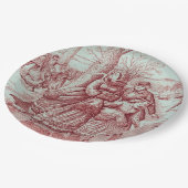 Spode Limited Ed Weihnachtsbild Pappteller (Schrägansicht)