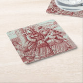 Spode Limited Ed Weihnachtsbild Rechteckiger Pappuntersetzer (angewinkelt)