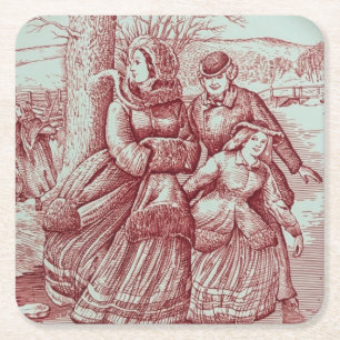 Spode Limited Ed Weihnachtsbild Rechteckiger Pappuntersetzer