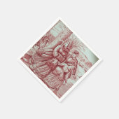 Spode Limited Ed Weihnachtsbild Serviette (Ecke)