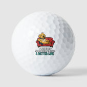 Spoiled Dog King Funny Quote Illustration Golfball (Vorderseite)