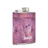 Spoiled Princess Cat Texting in Bed                Flachmann (Rechts)