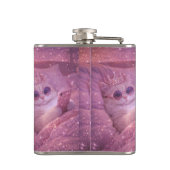 Spoiled Princess Cat Texting in Bed                Flachmann (Rückseite)