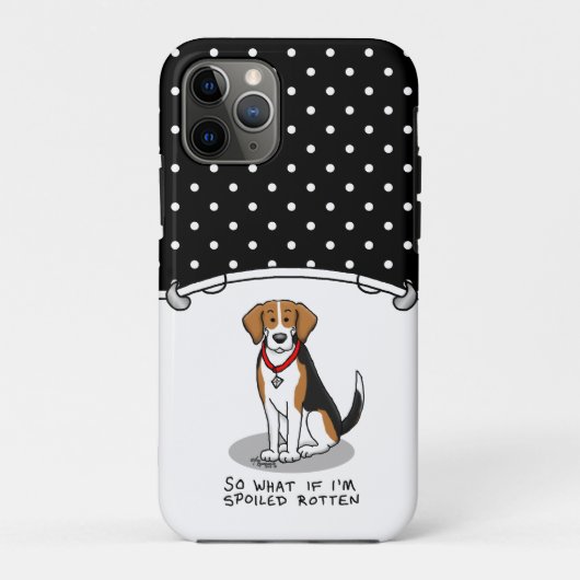 Spoiled Rotten Beagle (Trikolon 3) Hund Funny Case-Mate iPhone Hülle (Rückseite)