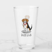 Spoiled Rotten Beagle (Trikolon 3) Hund Funny Glas (Rückseite)